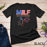 MILF Man I Love Fireworks Funny American Patriotic July 4th T-Shirt White