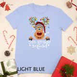 5th Grade Squad Plaid Reindeer Santa Hat Teacher Christmas T-Shirt