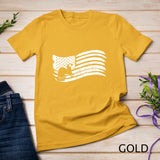 American Flag T-Shirt With Ferret Vintage Look Shirt