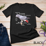 Anatomy Of An African Grey Parrot T-Shirt Funny Bird Gift T-shirt