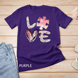 Autism Awareness 2022 Valentines Day Cute Puzzle Autism T-Shirt