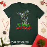 Be Merry And Bright Cow Reindeer Christmas Lights Cow T-shirt