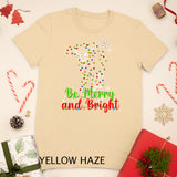 Be Merry And Bright Cow Reindeer Christmas Lights Cow T-shirt