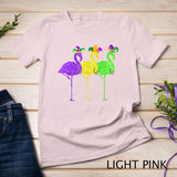 Beads and Blings Vintage Flamingo Mardi Gras T-Shirt
