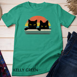 Black Cat Vintage Retro Style Cats Lover Gift T-Shirt