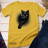 Black Cat Yellow Eyes T-Shirt Cats Tee Shirt