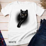 Black Cat Yellow Eyes T-Shirt Cats Tee Shirt