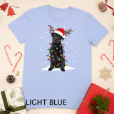 Black Lab Labrador Christmas Tree Light Pajama Dog Xmas Gift T-Shirt