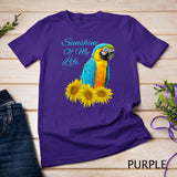 Blue & Gold Macaw Parrot Sunshine Sunflower T-Shirt