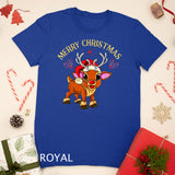 Boys Girls Kids Xmas Cute Santa Hat Reindeer T-Shirt