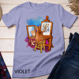 Cat Painting Lion Artistic Animals Lover Graphic Novelty T-Shirt