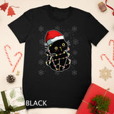 Christmas Cat Black Cat Cute Christmas Funny Pajama T-Shirt