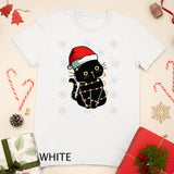Christmas Cat Black Cat Cute Christmas Funny Pajama T-Shirt