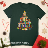 Christmas Library Tree Gift For Librarian And Book Lover T-Shirt