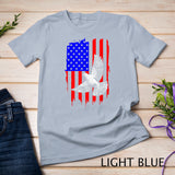 Cool Pigeon Design Men Women Patriotic US Flag Pigeon Lovers T-Shirt