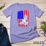 Cool Pigeon Design Men Women Patriotic US Flag Pigeon Lovers T-Shirt