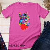 Cute Cat Gift for kitten lovers Colorful Art Kitty Adoption T-Shirt