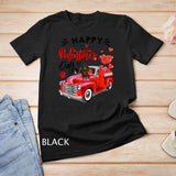 Cute Dachshund Dog Red Truck Happy Valentine's Day Valentine T-Shirt