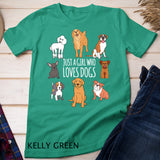 Cute Dog & Puppy Lover Gifts - Just A Girl Who Loves Dogs T-Shirt