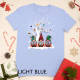 Cute Gnome Buffalo Plaid Christmas Tree Light Ugly Santa Hat T-Shirt