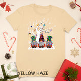 Cute Gnome Buffalo Plaid Christmas Tree Light Ugly Santa Hat T-Shirt