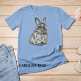 Cute Lionhead Bunny Rabbit Sketch Rabbit Lover T-Shirt