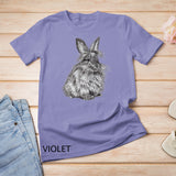 Cute Lionhead Bunny Rabbit Sketch Rabbit Lover T-Shirt