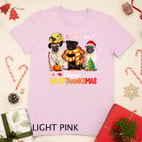 Cute Pug Happy Hallothanksmas Halloween Thanksgiving Xmas T-Shirt