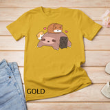 Cute Sleeping Sloth Loves Guinea Pigs for pet lovers plush T-Shirt