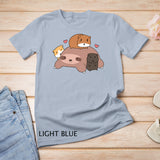 Cute Sleeping Sloth Loves Guinea Pigs for pet lovers plush T-Shirt