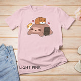 Cute Sleeping Sloth Loves Guinea Pigs for pet lovers plush T-Shirt