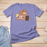 Cute Sleeping Sloth Loves Guinea Pigs for pet lovers plush T-Shirt