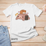 Cute Sleeping Sloth Loves Guinea Pigs for pet lovers plush T-Shirt