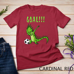 Dabbing Iguana Love T shirt Soccer Themed Gift Shirt