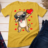 Dabbing Pug Heart Valentines Day Boys Kids Love Dog Lover T-Shirt