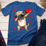 Dabbing Pug Heart Valentines Day Boys Kids Love Dog Lover T-Shirt