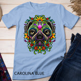 Day Of The Dead Pug Detailed Colorful Dog Illustration T-Shirt