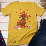 Dog Valentine Gift Cute Dachshund Valentine Day T-Shirt
