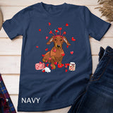 Dog Valentine Gift Cute Dachshund Valentine Day T-Shirt