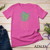 Exotic Fruit Pineapple Tropical Animal Bird Pink Flamingo T-Shirt