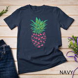 Exotic Fruit Pineapple Tropical Animal Bird Pink Flamingo T-Shirt