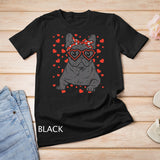 French Bulldog Heart Glasses Valentine Day Frenchie Dog Gift T-Shirt