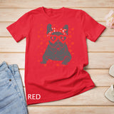 French Bulldog Heart Glasses Valentine Day Frenchie Dog Gift T-Shirt