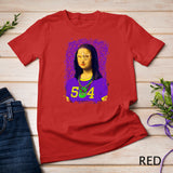 Funny 504 New Orleans Mardi Gras Mona Lisa NOLA Mashup T-Shirt