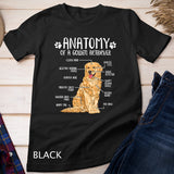 Funny Anatomy Golden Retriever Dog Lover Gift T-Shirt