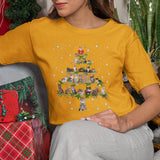 Funny Cats Christmas Tree Tee Ornament Decor Gift T-Shirt