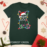 Funny French Bulldog Dog Tree Christmas Lights Xmas Pajama T-Shirt
