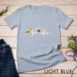 Funny Heart Beat Sun Conure Parrot Bird Lover T-Shirt