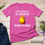 Funny I'm Louder Sun Conure Parrot Bird Apparel T-Shirt