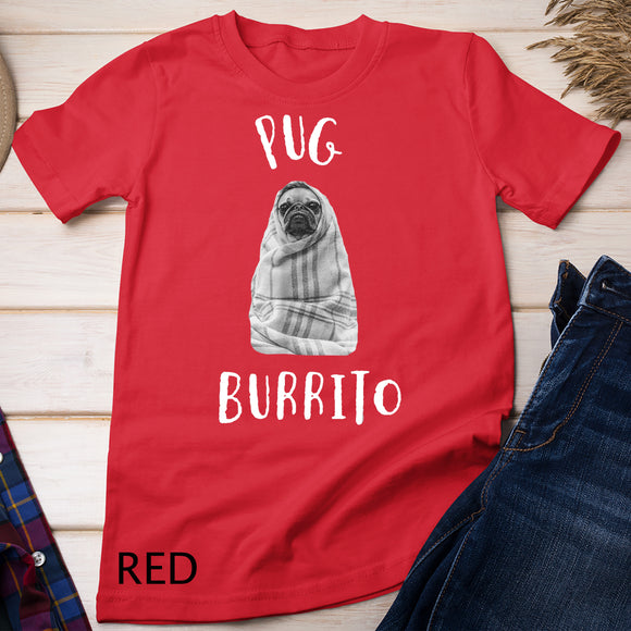 Funny Pug Gift Shirt Pug Burrito Cute Dog T-shirt